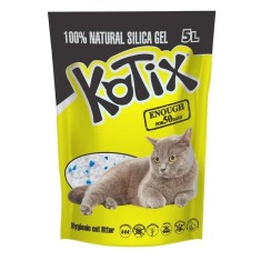 Așternut igienic pisici silicat Kotix 5L, 2kg &ndash; absorbție mare, fără miros, economic