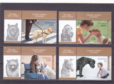 ROMANIA 2021 - CAINELE, PRIETEN AL OMULUI, TABS PE STANGA SI SUS, MNH - LP 2327 foto