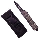 Cumpara ieftin Briceag de vanatoare automat DEPOX&reg;, Chinese Hannya, 22 cm, negru, husa inclusa