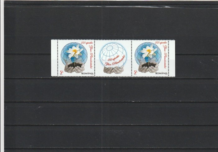 ROMANIA 2013 LP 1977 a ZIUA PAMANTULUI TRIPTIC SERIE+VINIETA+SERIE MNH NESTAMP