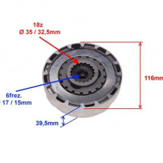 Ambreiaj complet atv 110-125cc semi-automat, 18 dinti, Rival Store