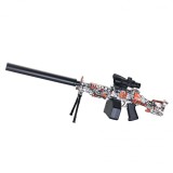 Mitraliera de jucarie electrica flippy cu bile de hidrogen de gel, gun bluster, tragere in rafala, varsta peste 6 anil, ochelari de protectie, 5000 de