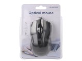 Mouse optic negru USB cu cablu 1.35m și 3 butoane