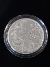 Australia 2024 - 2 dolari - Anul Dragonului , 2 OZ - Monedă de argint PM foto