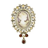 Brosa camee model 11, in cutie de bijuterii