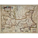 Harta veche Romania anul 1647 - Document ORIGINAL