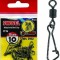 Agrafa Extra Carp Cu Vartej Rolling Swivel With Snap, 7kg, Nr.18, 10buc/pac