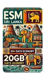 eSIM Sri Lanka 20GB Date Valida 30 Zile