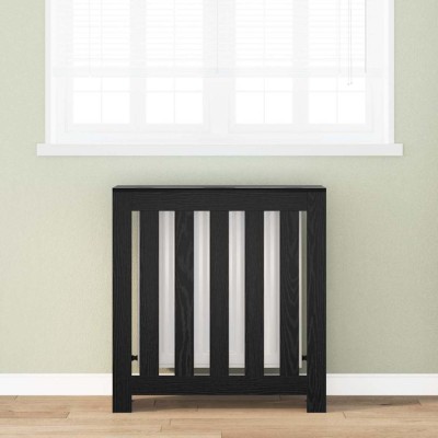 Husă pentru radiator Negru de stejar 78x20x82 cm Lemn prelucrat foto