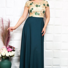 Rochie de ocazie lunga Verde - 40Marimea