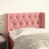 VidaXL Tăblie de pat cu aripioare roz 83x16x78/88 cm catifea 3119139