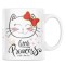 Cana alba personalizata &quot;Pentru prietene cu pisicuta little princess speciala pentru fete&quot;, INOVATIX&reg;. 330ml