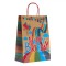 Sacoșă Cadou Kraft, Model Curcubeu, Happy Birthday, Multicolor, 26x12x35cm