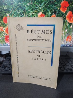Xeme Congres International des Linguistes, Resumes des..., București 1967, 098 foto