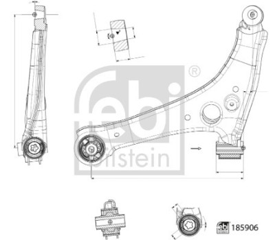 FEBI BILSTEIN 185906 Brat, suspensie roata foto