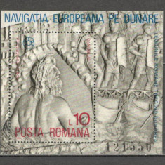 Romania.1977 Navigatia europeana pe Dunare-Bl. ZR.593