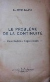 LE PROBLEME DE LA CONTINUITE