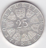 AUSTRIA 25 SCHILLING SILINGI 1971, Europa, Argint