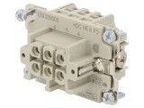 Conector dreptunghiular mamă WEIDM&Uuml;LLER HDC 6 pini 24A 500V cod 1200200000