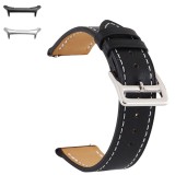 Curea piele, compatibila cu Samsung Galaxy Watch Ultra, Black Night