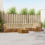 Cumpara ieftin Set de canapele de exterior 7 buc. 6-Locuri Natural si Bej