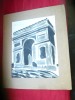 Laviu - Arcul de Triumf semnat S.Vergulescu , dim. = 19,5x25cm, Peisaje, Acuarela, Altul