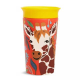 Cana de antrenament Miracle 360 Wildlove, +12 luni, Giraffe, 266 ml, Munchkin