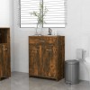 VidaXL Dulap de baie, stejar fumuriu, 60x33x80 cm, lemn prelucrat 815663