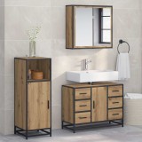vidaXL Set de mobilier pentru baie cu sertar 3 pcs Stejar Artizanal 3402312