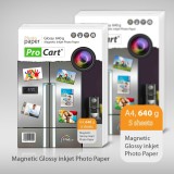 Hartie Foto Magnetica A4, 640g, Glossy, ProCart - 5 Bucati