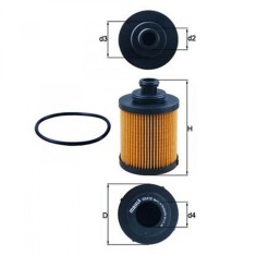 Filtru ulei Mahle OX418D pentru Fiat 500, Doblo, Panda, Punto, Opel Astra H, Combo, Corsa