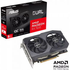 Placa Video ASUS Radeon RX 7600 DUAL OC, 8GB GDDR6, 128-bit