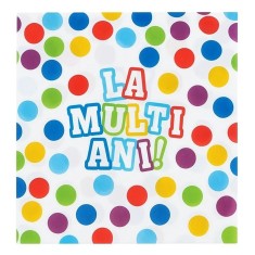 Set 20 Servetele de Masa, Cyrax, Colectia LA MULTI ANI, 33 x 33 cm, din Hartie, Multicolor