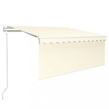 Cumpara ieftin Copertina retractabila automat cu stor, crem, 3,5x2,5 m
