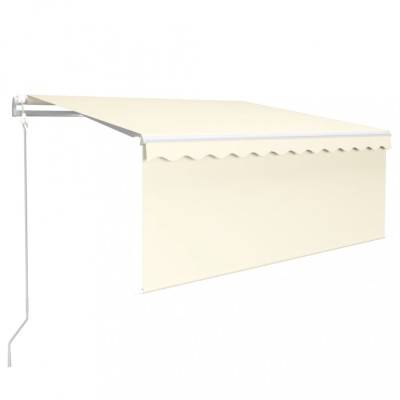 Copertina retractabila automat cu stor, crem, 3,5x2,5 m foto
