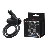 Inel Vibrator de Penis Pretty Love Osmond, Silicon, Negru