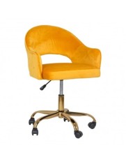 Scaun birou OFF 640, ergonomic, inaltime reglabila, spatar decupat, catifea, rotativ, baza metal cromat, 90 kg