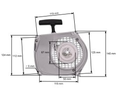 Demaror drujba compatibil Stihl 028, 028AV, 028 Super, 028 WB