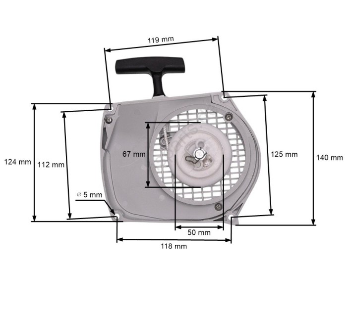 Demaror drujba compatibil Stihl 028, 028AV, 028 Super, 028 WB