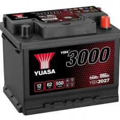 Baterie Yuasa 12V 62AH/550A YBX3000 SMF (R+ Standard) 243x175x190 B13 (pornire)
