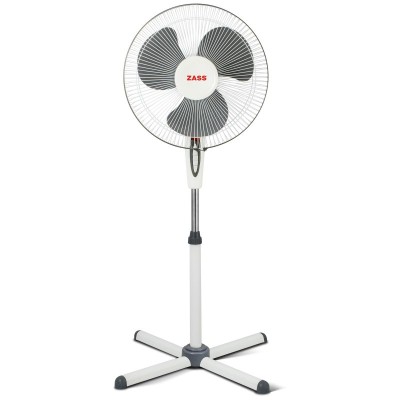 Ventilator cu picior Zass 45 W, 3 viteze, motor silentios, Alb foto