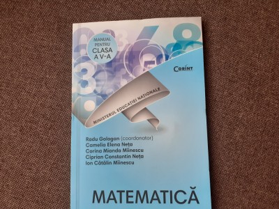 MATEMATICA MANUAL PENTRU CLASA A V A RADU GOLOGAN CU CD foto