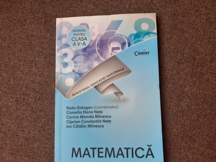 MATEMATICA MANUAL PENTRU CLASA A V A RADU GOLOGAN CU CD