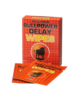 Servetele pentru intarzierea ejacularii Bull Power Wipes Delay 6x2ml foto