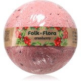 Folk &amp; Flora Cranberry bombă de baie 130 g