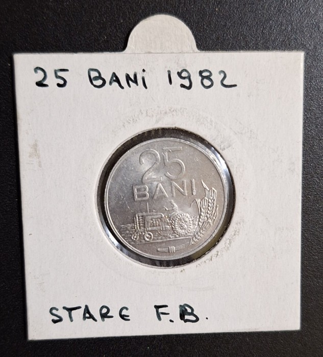 25 Bani 1982 Moneda Republica Socialista Romania piesa in stare foarte buna