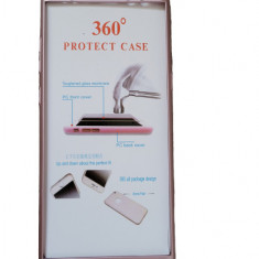Husa protectie 360 fata + spate + folie silicon Samsung Note 8 , Roz