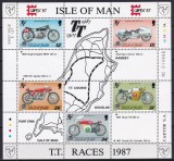 Isle of Man 1987 - Motociclete, motociclism, bloc neuzat