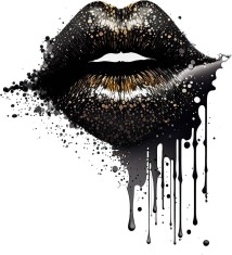 Sticker decorativ, Buze, Negru, 65 cm, 8184ST-5 foto