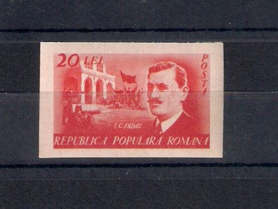 ROMANIA 1949 - 30 ANI DE LA MOARTEA LUI I.C.FRIMU, NEDANTELAT, MNH - LP 252a foto